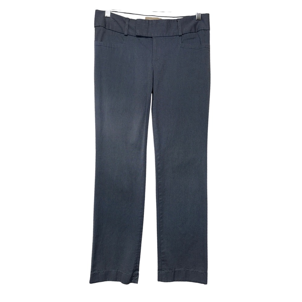 Banana Republic Ryan Fit Dress Pants Womens 6 Blue Gray Textured Straight Leg